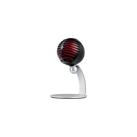 Shure MV5-B-DIG, Micrófono condensador USB para grabación en PC/Dispositivo movil, rojo y negro