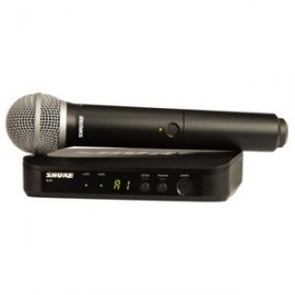 Sistema inalámbrico con micrófono de mano SHURE BLX24/PG58  para voz
