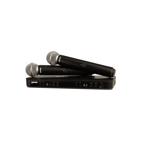 Sistema inalámbrico doble con dos micrófonos de mano SHURE BLX288/SM58  para voz